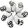 LPACXBYD Copriteste Per Ferri Da Golf Copertura in ferro for mazza da golf Copritesta in Copricapo in for Attrezzatura(White((7pcs))