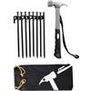 SNGUOQ 8 Pezzi Gambe for Tende da Campeggio e Set di martelli Pali for Pegging Chiodi a Terra Lunghezza 30 cm Forniture turistiche for Camper all'aperto per Campeggio E Outdoor