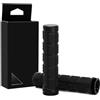 VIRELLO LockOnBikeGrips, impugnature in gomma per manubrio MTB, con anello di bloccaggio in lega di alluminio, peso leggero 134 mm, polsini antiscivolo per barre da 22,2 mm, nero