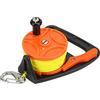 Adfaga Mulinello da immersione professionale con tappo per pollice Filo in nylon da 46 m Mulinello da pesca durevole per lo snorkeling Sport subacquei Giallo (ruota celeste)