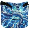 SyXIOP Mitico Drago Cinese Blu Golf Putter Cover Mallet Chiusura Magnetica Golf Putter Copritesta per Uomini e Donne Impermeabile PU Pelle
