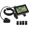 Jelquix Display KT LCD3, Schermo LCD per Bici Elettrica da 72 V, Funzione di Alimentazione Intelligente modalità di Guida Notturna, Display Connettore SM per Controller KT
