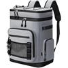 Allthingstore Zaino termico termico da 30 l, grande capacità, a tenuta stagna, con panno Oxford, per campeggio, picnic, escursionismo, spiaggia, viaggi, colore nero (grigio)