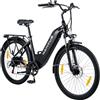 nakxus Bicicletta elettrica 26T1 26 pollici, batteria da 36 V 18,2 Ah estraibile, motore da 250 W, display LCD, 7 marce, portata 90-130 km, 25 km/h, IPX5 impermeabile per adulti