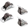 LLOOPK Ruote piroettanti, 4 Pezzi da 0,5 Pollici Universale for i rotelle in Gomma Ruota Dritta direzionali silenziose for nascoste Hardware(Style2-4pcs)