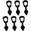 GATHINESS 6 Pezzi Guarnizione Porta Canna da Pesca per Kayak in PVC Nero Installazione Rapida, Accessorio per Pesca e Kayak All'aperto