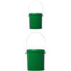 UKCOCO Secchio per Esche da Pesca 2 Pezzi Ventilazione, Contenitore Portatile in Plastica per Vermi Vivi, per Pesca Ricreativa in Fiumi e Laghi, Set Grande e Piccolo