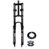 LHHL Downhill Forcella Per Mountain Bike 26 27,5 29 Pollici Doppia Spalla Forcella Ad Aria Corsa 150mm 1-1/8" Dritta Bici Forcella Anteriore Smorzamento Con Blocco Freno A Disco QR DH/XC/AM(Black,29'')
