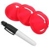 FOMIYES 4 Pezzi Strumento Marcatore per Palline da Golf Stencil in ABS Portatile per Allineamento Linee Putting e Pratica sul Campo da Golf