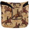 SyXIOP Coprimazza per putter, stile vintage, cowboy, rodeo, con chiusura magnetica, per uomini e donne, impermeabile, in pelle PU