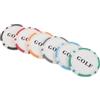 HAKIDZEL Set da 6 Marcatori da Golf in Plastica ABS Anima in Ferro, Segnapalline Colorati, Accessori da Golf Resistenti per Uomo Donna Ragazzi, per Campo e Viaggio