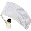 Winged Sirenny Bandiera Poi 174cm in Seta Fluide per Flow Art, Danza Spirituale e Meditazione, con Asta Rigida e Tessuto Dipinto a Mano