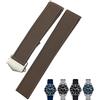 Generic 20mm 22 mm in Gomma in Gomma Cinghia di Orologio Blu Marrone Blu Marrone per Aquaracer F1 Bracciale Impermeabile Immersione