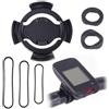 Tidevib Supporto in plastica per computer da bici per Polar V650 M450 M460, staffa di montaggio sicura per manubrio con cinghie di 3 dimensioni, installazione su strada MTB ciclismo, nero