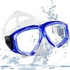 opamoo Maschera Subacquea, Occhiali da Snorkeling Adulti con Vetri Temperati, Anti-Fog, Anti-Perdita Occhiali da Nuoto per attività Acquatiche Apnea