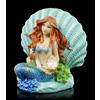 Salvadanaio Forma Di Sirena Con Conchiglia Nixe Nymphe Spardose In Resina