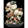 Teschio Figura Decorativa Con Falene E Funghi - Streghe Natura Wicca Halloween