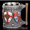 Figuren Shop GmbH Cavaliere Krug - Nazioni Stemma - Medioevo Calice Decorazione
