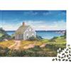 pSjDkMvHfRbLz Casa sulla Costa Puzzle 1000 Pezzi Carta Puzzle per Adulti Vista Mare Puzzle per Famiglia Relax Arredo 70x50cm/1000pcs
