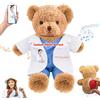 DRAJOIN Regalo personalizzato per infermieri e medici orsetto personalizzato con foto e testo, peluche orsacchiotto come regalo per medici, infermieri studenti di medicina, regali di laurea, 25cm