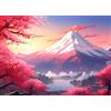 CHengQiSM Puzzle 1000 pezzi di fiori di ciliegio di neve puzzle per adulti paesaggio puzzle scena naturale puzzle per adulti adolescenti bambini giocattolo interattivo cervello teaser