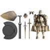 Generico Knight Action Model - Ancient Warrior , Renaissance Soldier Toy | Scultura del soldato medievale posabile, display crociato dettagliato da collezione, statua militria vintage per showcase da ta