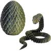 APRRMLIZW Uovo Di Serpente Stampato In 3D, Fidget Animal Snake Con Giunti Flessibili Uovo Figura Di Serpente 3d In Uova Di Pasqua Giocattolo Di Serpente Stampato 3d Per La Casa E L'ufficio Esecutivi Decor