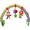 Gemuseeee Passeggino per neonati, letto, arco, campanellino da appendere, sonaglio morbido, culla per neonati, ciondolo carino, peluche, viaggio, gioco, culla, attività, passeggino, giocattoli, giocattolo