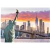 MyPuzzle.com MyPuzzle Statua Della Libertà E Skyline Di New York Al Tramonto, USA - Premium 1000 Pezzi Puzzle - MyPuzzle Collezione speciale di Puzzle Galaxy