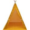 Cuisaincraty Tenda per bambini, 120 x 120 x 140 cm, con luce, tepi, giallo, 1,6 m, cotone, lino, per camera da letto, giardino, spiaggia, capanna, gioco interno esterno, con tappeto ghirlanda 3 m