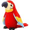 Suyamir Pappagallo Parlante per Bambini Parla Parlando Record,peluche parlante.Giocattolo Peluche che Riproduce la Voce Ripete Quello Che Dici. Regalo per Bambini e Neonati (ROSSO)