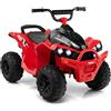 GYMAX Quad Elettrico per Bambini 12V, ATV Batteria con Velocità Alta/Bassa, Avanti/Indietro, Clacson, Musica, Fari a LED, Quadriciclo Motorizzato Giocattolo per Ragazzi dai 3 agli 8 Anni (Rosso)