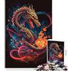 wuzihanptpt Puzzle 1000 pezzi per adulti Drago giapponese Giocattolo educativo Ottimi regali e giocattoli Gioco educativo Lista dei desideri con Babbo Natale dimensioni 50x75cm