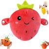 Generico Bambola musicale interattiva con sensori e orecchie sensibili alla musica del pianoforte, metronomo sensibile in peluche a forma di frutta, per bambini e bambine (Strawberry)