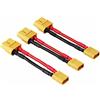 OliYin 3pcs Maschio XT-30 a Femmina XT-60 Adattatore Connettore XT30 XT60 FPV 16awg Cavo da 1.96 Pollici (Confezione da 3)