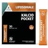 PromoPharma Kalcio Pocket - Integratore Calcio Liposomiale pronto da bere - Benessere Ossa e Articolazioni - Post Menopausa - Massimo Assorbimento - con Vitamina D e Silice - 30 stick da 10 ml