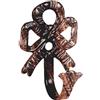 PRENDELUZ Alzapaños - Set di 2 Pezzi di forgiatura, Finitura in Nero e Rame, Ideali per Fissaggio Decorativo su mobili e Porte.
