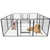 UISEBRT Recinzione per cuccioli con porta, box per cani, flessibile, pieghevole, per cani, gatti, cuccioli, conigli (65 x 80 cm, 12 pezzi)