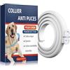 Tiepetly Collare Antiparassitario per Cani Naturale con Oli Essenziali, Protezione Impermeabile 12 Mesi contro Pulci e Zecche, Antipulci per Cani Regolabile per Taglia Piccola, Media e Grande (1pack)