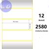 ZEBRA COMPATIBILE Zebra White 76x25mm, 2580 Et/Rotolo Z-2000D, 3x1x1 Core - MINIMO 12pz - ZE800263-105
