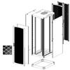 TECNOSTEEL Armadio Rack Tecnosteel 1000 F8142N A pavimento 19'' 42U 800x1000x2057mm max 800kg Nero [F8142N]