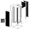 TECNOSTEEL Armadio Rack Tecnosteel 1000 F8142A2P75N A pavimento 19'' 42U 800x1000x2057mm max 800kg Nero [F8142A2P75N]