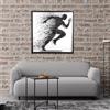 GILDE Quadro Sprint MDF nero strutturato, quadrato, 80 x 80 x 6 cm