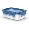 Emsa Clip & Close Eco N1171200 - Contenitore salvafreschezza, 0,55 l, a Prova di perdite, igienico, Adatto al microonde, congelatore, lavastoviglie, Colore: Blu