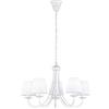 Trio Leuchten Lampadario E14, 28 W, Bianco Opaco, 66 x 66 x 150 cm