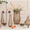 Ivyline Airlie Vaso a coste in albicocca, sostenibile e di alta qualità, impermeabile e alla moda, vaso in vetro per interni, altezza 27 x profondità 14,5 cm