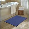 Le Temps d'un Bain - Tappetino da bagno blu 60 x 90 cm, 100% cotone, ultra assorbente e spesso, certificato Oeko-TEX -