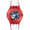 Swatch Orologio al Quarzo Unisex Unisex Clownfish Red 41 mm