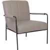 Cribel Poltrona Nikos Mozart Tortora | Design Moderno con Rivestimento Sfoderabile | Schienale Trapuntato, Telaio in Metallo Nero | Comfort Avvolgente per Soggiorno e Camera