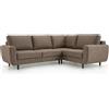 Robin Inspire Divano Angolare con Funzione Letto 4 Posti - Divano Letto a L - Destro - 2 Vani Contenitore, 5 Cuscini - per Soggiorno Moderno - 250 cm Linda Marrone